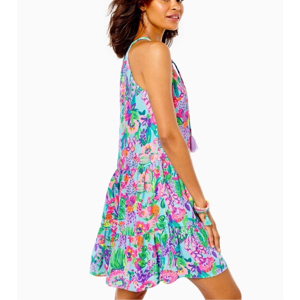 Lilly Pulitzer Carolane Lileeze Tassel Tie Pear  Swing Dress S NEW NWOT Small - Picture 3 of 9